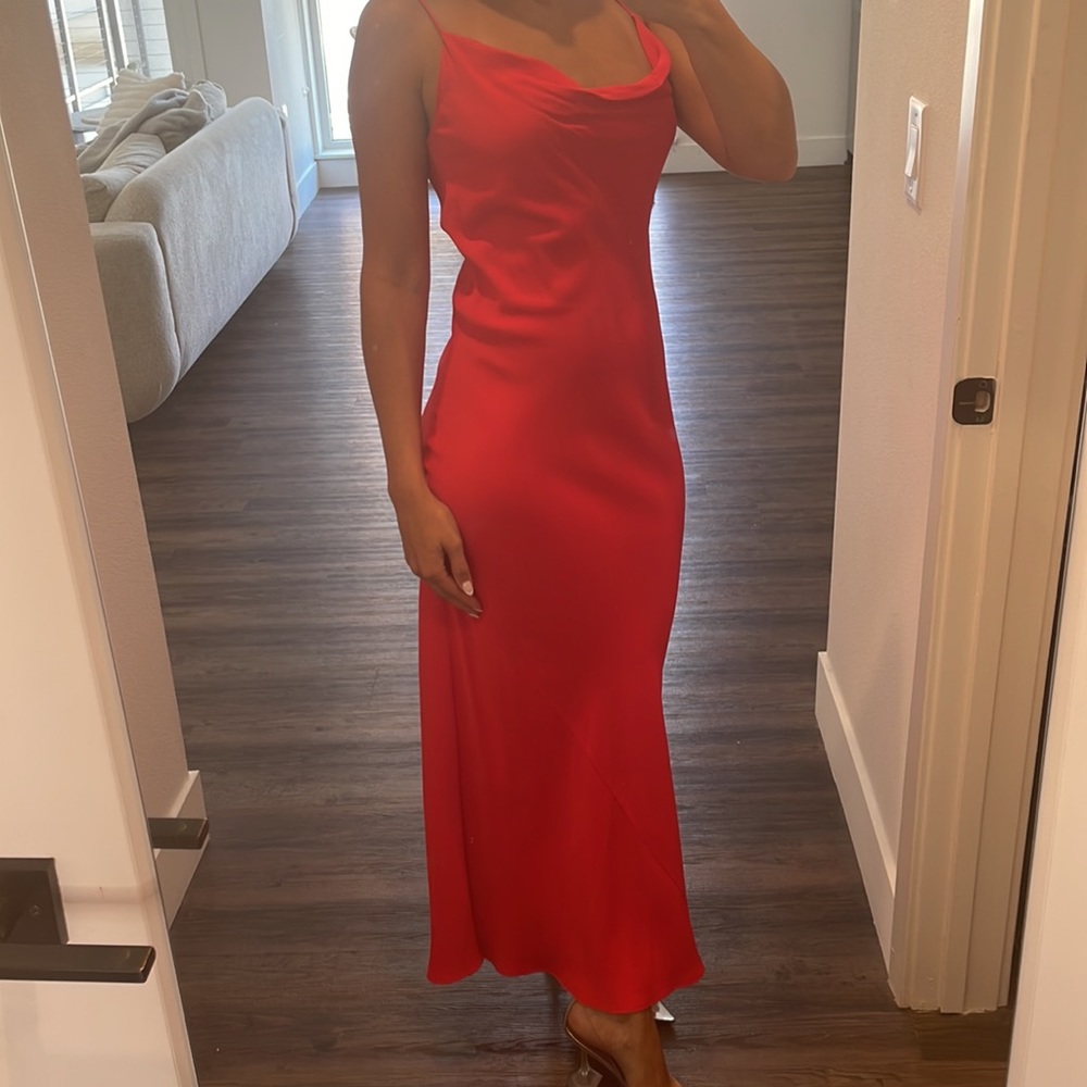 NWT ZARA RED SLIP DRESS